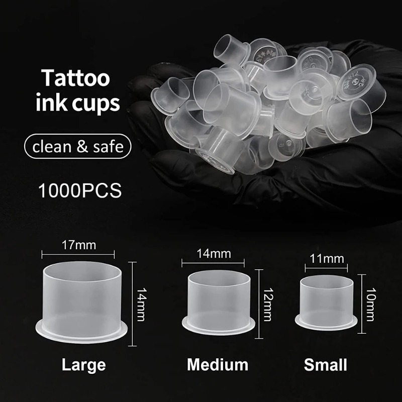 Calligraphy Ink Bottle - ถ้วยพลาสติกสำหรับหมึกสัก 100 ชิ้น ขนาด 17 มม.