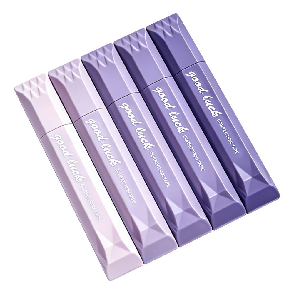 Correction Tape Roller - 5 ชิ้น/ชุด เทปลบคำผิดสีไล่เฉดแบบปากกา เทปเคลือบเงาแบบเงียบ ลูกกลิ้งแก้ไขสีกระดาษดั้งเดิม ของขวัญ