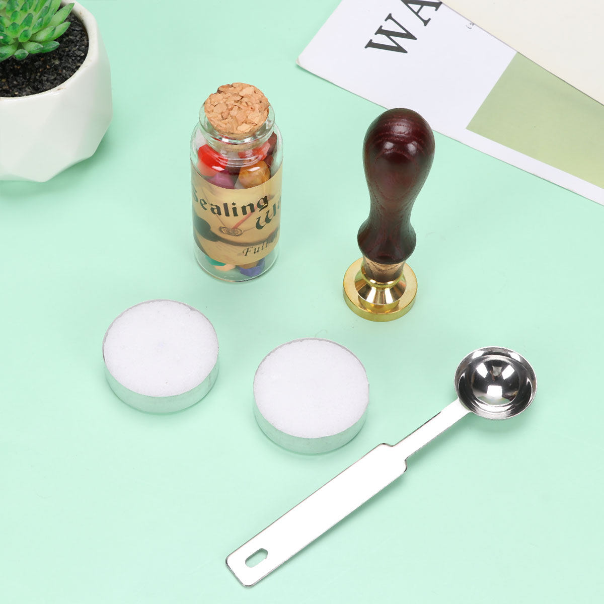 ชุดอุปกรณ์ประทับตราขี้ผึ้งพรีเ - Wax Seal Stamp Kit บทวิจารณ์และราคา