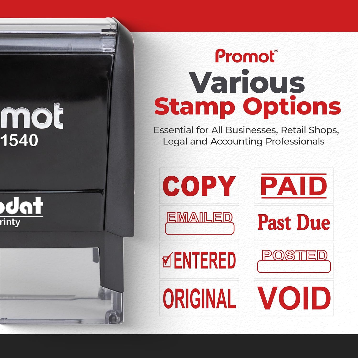 แสตมป์เติมหมึกได้ หมึกแดง ใช้ง - Self Inking Stamp บทวิจารณ์และราคา