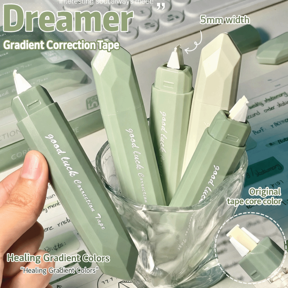 เทปลบคำผิดแบบแท่ง 5 ชิ้น สีกระ - Correction Tape Roller บทวิจารณ์และราคา