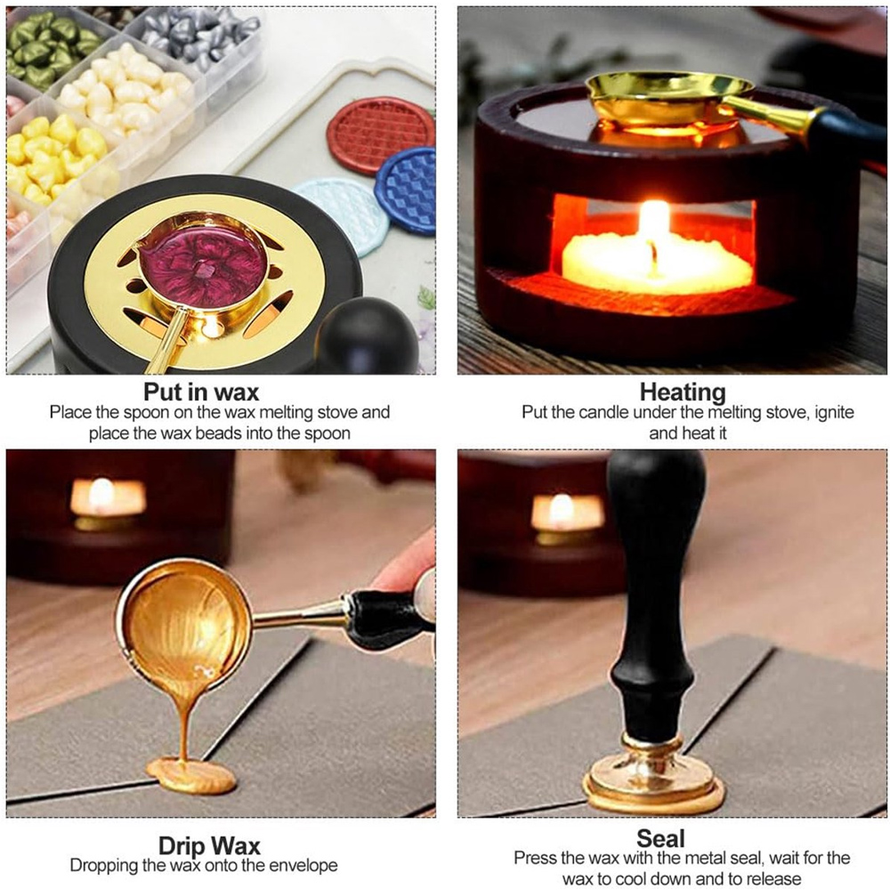 ชุดอุปกรณ์ประทับตราขี้ผึ้งแบบก - Wax Seal Stamp Kit บทวิจารณ์และราคา