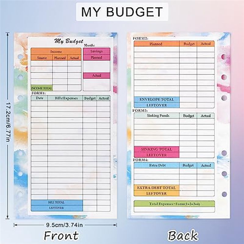 FTGT-A6 รีฟิลสมุดวางแผนงบประมา - Planner Weekly Budget บทวิจารณ์และราคา
