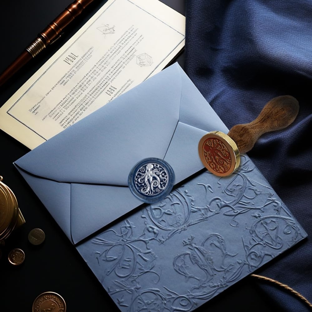Steampunk Octopus Wax Sealแสตม - Wax Seal Stamp Kit บทวิจารณ์และราคา