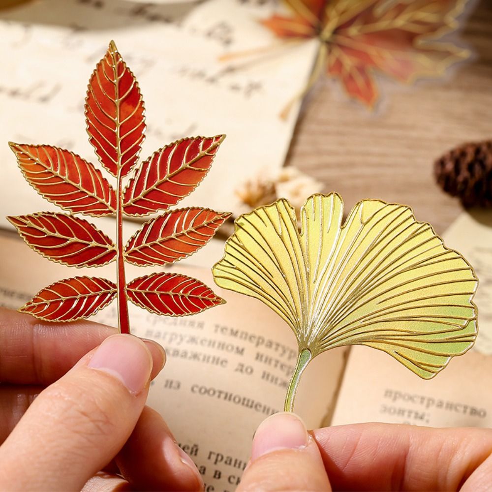 ที่คั่นหนังสือโลหะลายใบไม้สีบร - Stationery And Office Supply Chain บทวิจารณ์และราคา