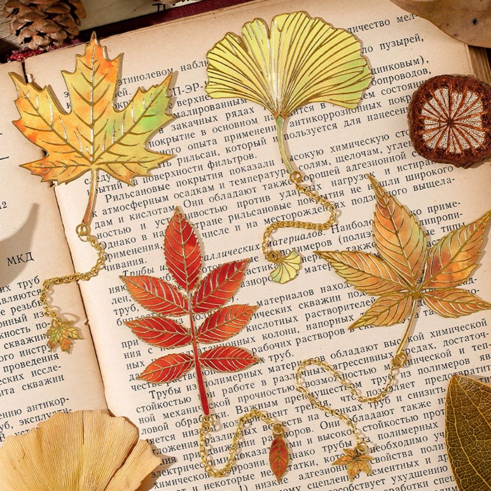 ที่คั่นหนังสือโลหะลายใบไม้สีบร - Stationery And Office Supply Chain บทวิจารณ์และราคา